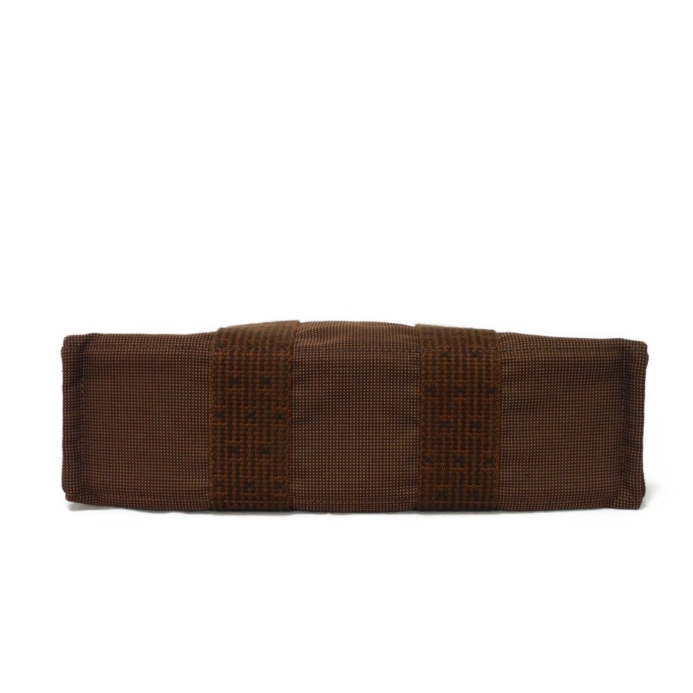 HERMES Tote Bag Nylon canvas (polyamide x polyester) Brown Serie button Her Line PM Tote mens(Unisex)  d