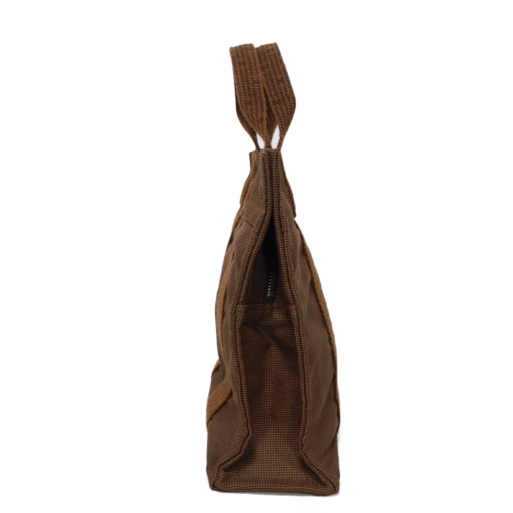 HERMES Tote Bag Nylon canvas (polyamide x polyester) Brown Serie button Her Line PM Tote mens(Unisex)  d