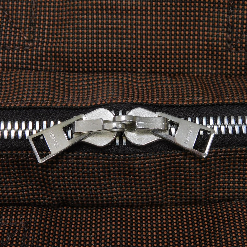 HERMES Tote Bag Nylon canvas (polyamide x polyester) Brown Serie button Her Line PM Tote mens(Unisex)  d