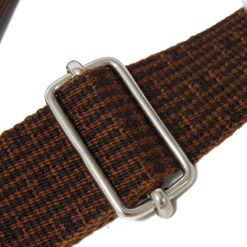HERMES Backpack Nylon canvas (polyamide x polyester) Brown Serie button Her Line Sac Ad PM mens(Unisex)  d
