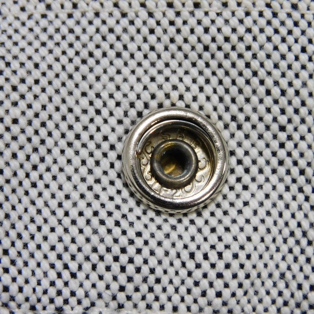 HERMES Tote Bag Cotton canvas Light gray Serie button New Fool Toe MM mens(Unisex)  d