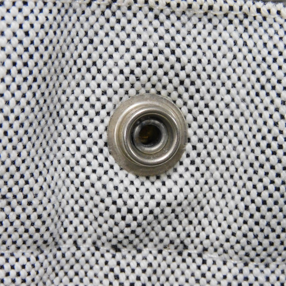 HERMES Tote Bag Cotton canvas Light gray Serie button New Fool Toe MM mens(Unisex)  d