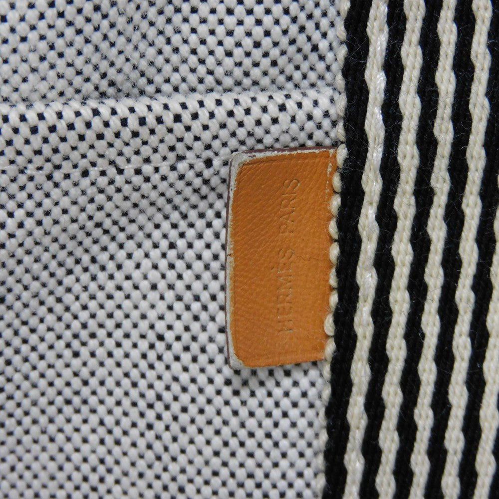 HERMES Tote Bag Cotton canvas Light gray Serie button New Fool Toe MM mens(Unisex)  d