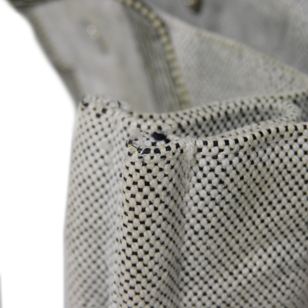 HERMES Tote Bag Cotton canvas Light gray Serie button New Fool Toe MM mens(Unisex)  d