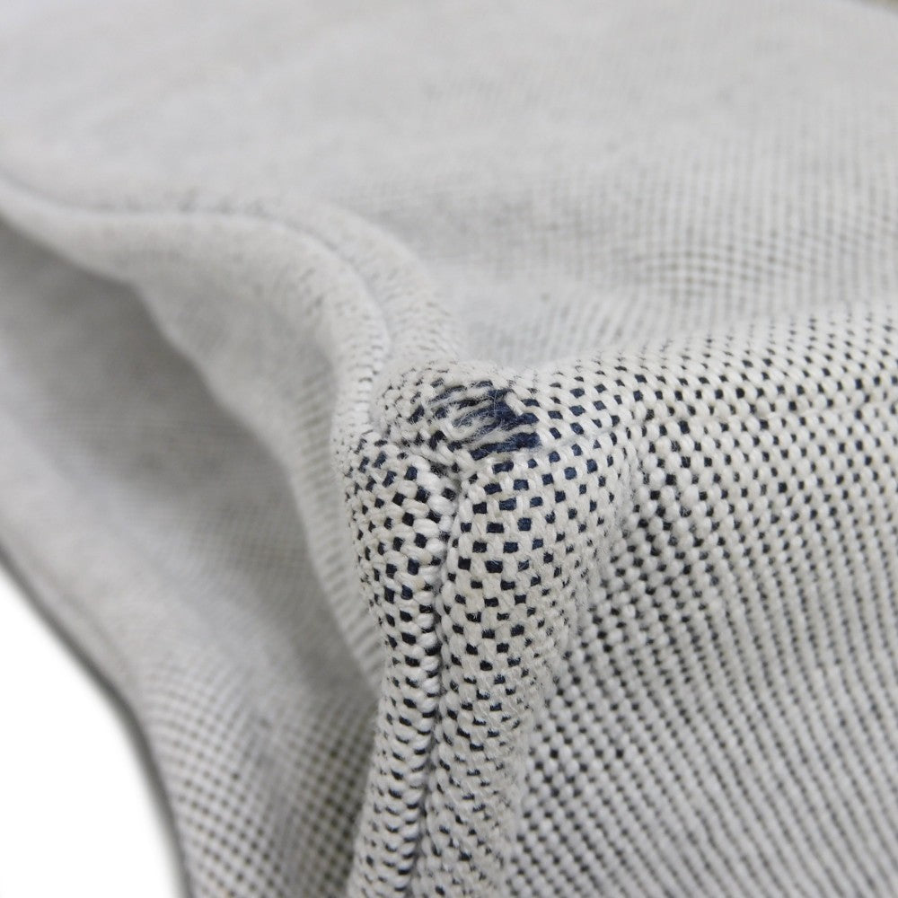 HERMES Tote Bag Cotton canvas Light gray Serie button New Fool Toe MM mens(Unisex)  d