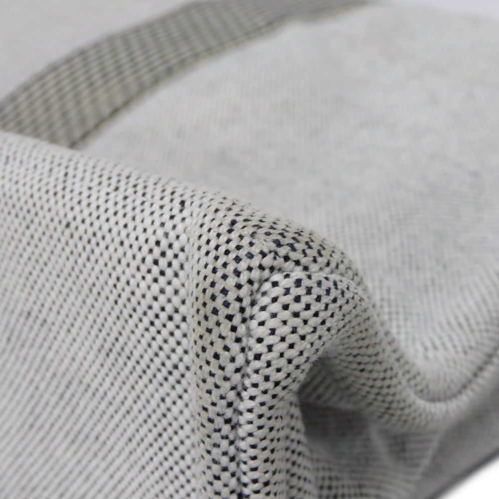 HERMES Tote Bag Cotton canvas Light gray Serie button New Fool Toe MM mens(Unisex)  d
