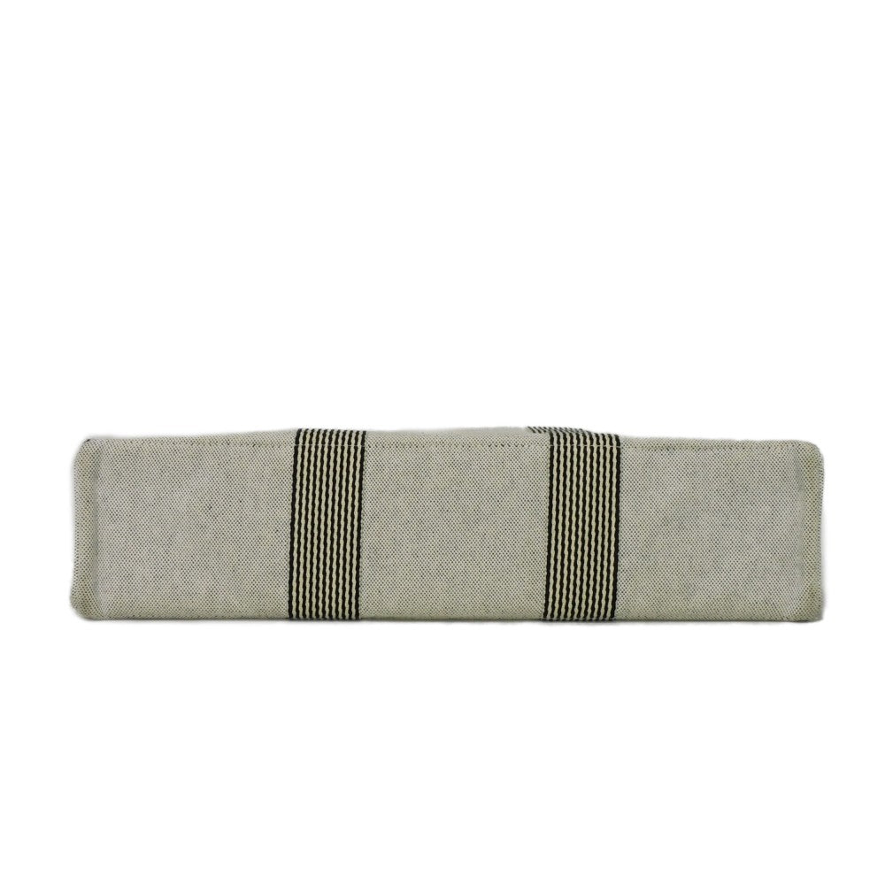 HERMES Tote Bag Cotton canvas Light gray Serie button New Fool Toe MM mens(Unisex)  d