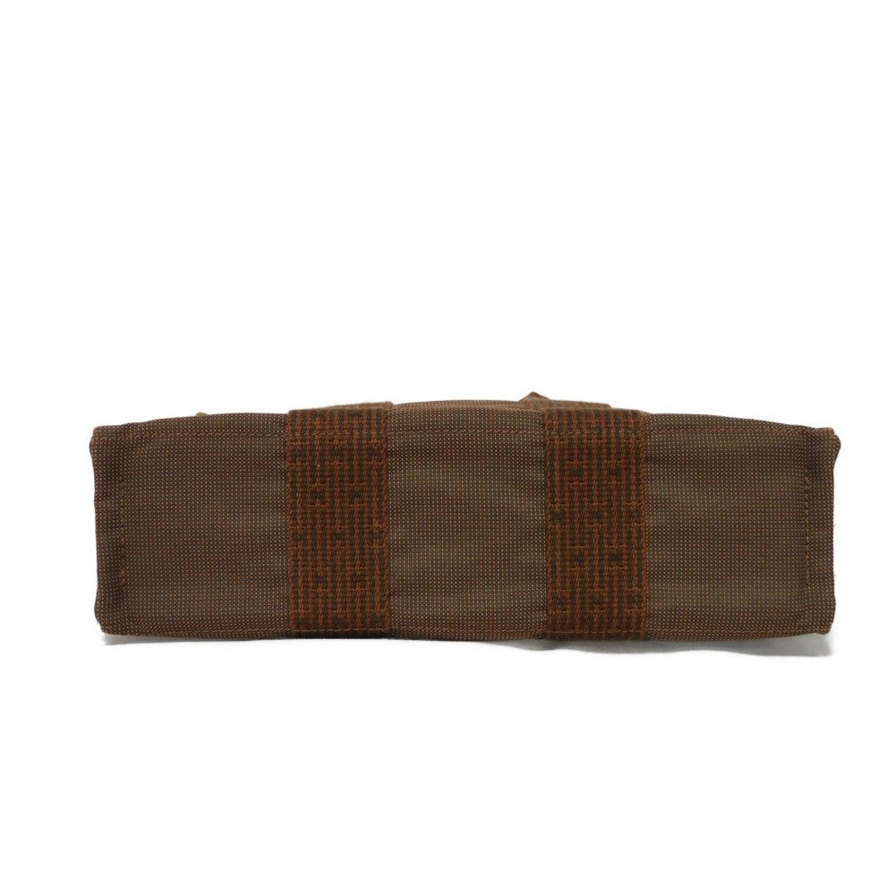 HERMES Tote Bag Nylon canvas (polyamide x polyester) Brown Serie button Her Line PM Tote mens(Unisex)  d