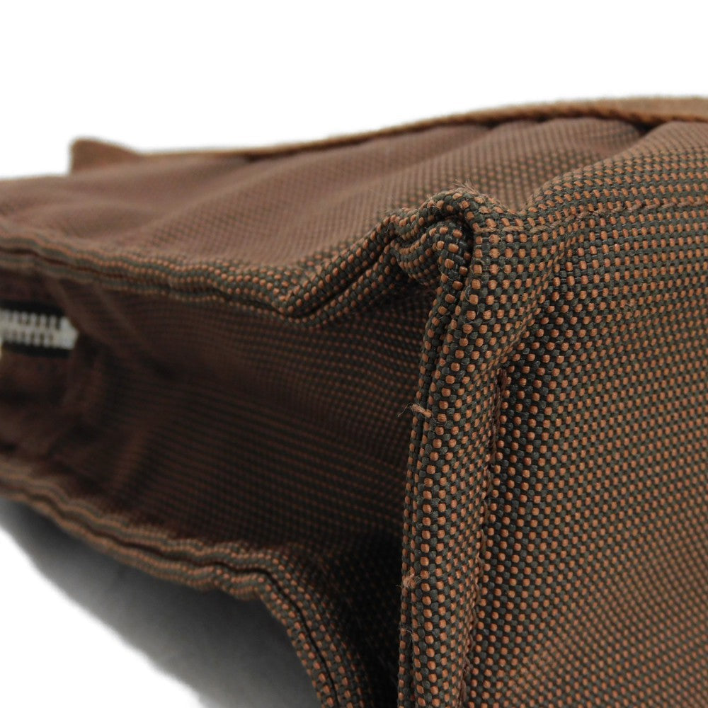 HERMES Tote Bag Nylon canvas (polyamide x polyester) Brown Serie button Her Line PM Tote mens(Unisex)  d