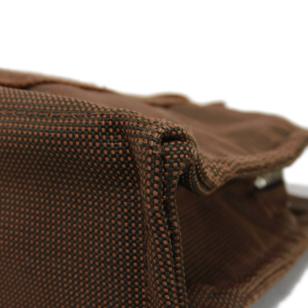 HERMES Tote Bag Nylon canvas (polyamide x polyester) Brown Serie button Her Line PM Tote mens(Unisex)  d