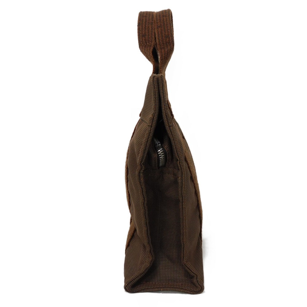 HERMES Tote Bag Nylon canvas (polyamide x polyester) Brown Serie button Her Line PM Tote mens(Unisex)  d