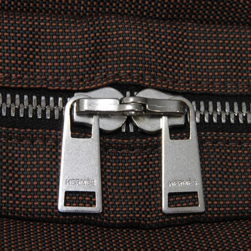 HERMES Tote Bag Nylon canvas (polyamide x polyester) Brown Serie button Her Line PM Tote mens(Unisex)  d