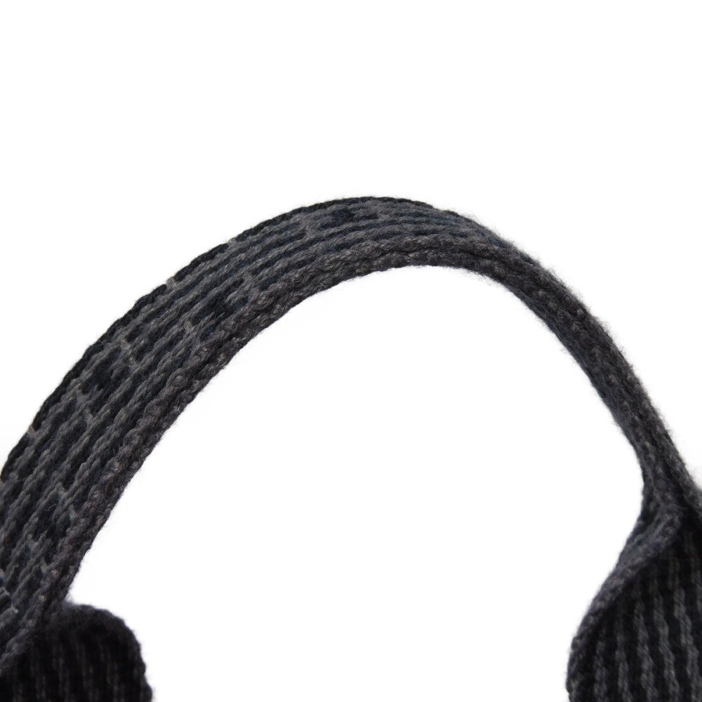 HERMES Tote Bag Nylon canvas (polyamide x polyester) Dark gray Serie button Her Line PM Tote mens(Unisex)  d