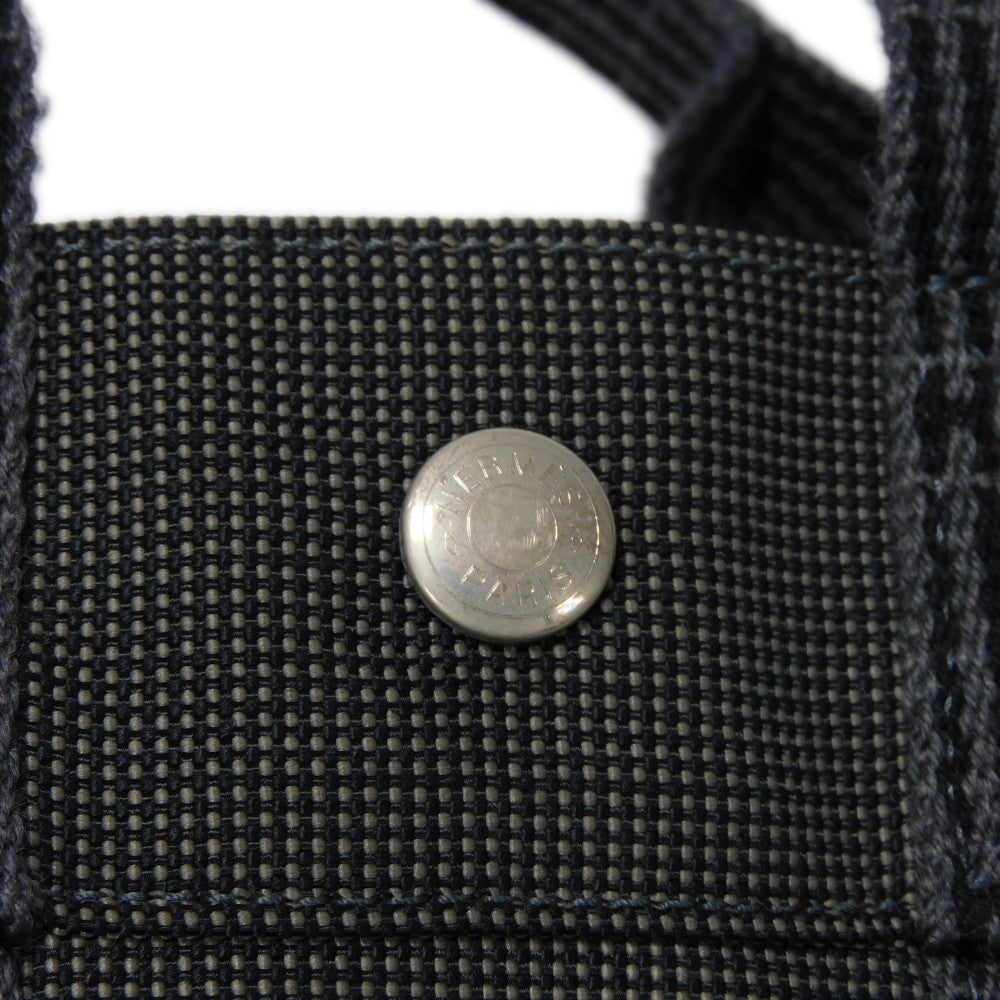 HERMES Tote Bag Nylon canvas (polyamide x polyester) Dark gray Serie button Her Line PM Tote mens(Unisex)  d
