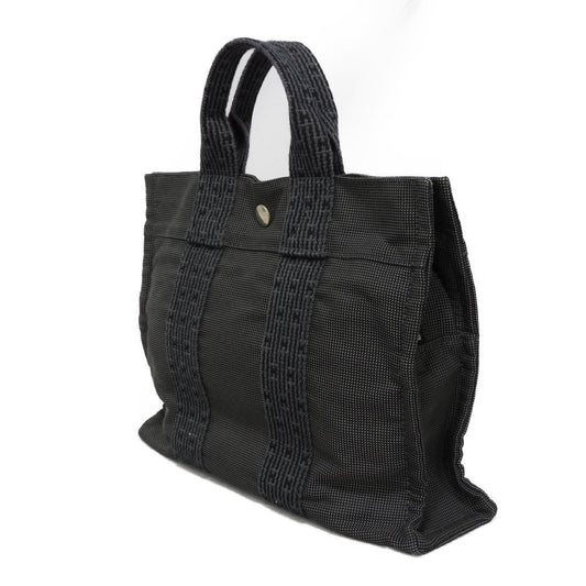 HERMES Tote Bag Nylon canvas (polyamide x polyester) Dark gray Serie button Her Line PM Tote mens(Unisex)  d