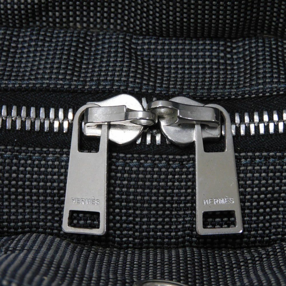 HERMES Tote Bag Nylon canvas (polyamide x polyester) Dark gray Serie button Her Line PM Tote mens(Unisex)  d