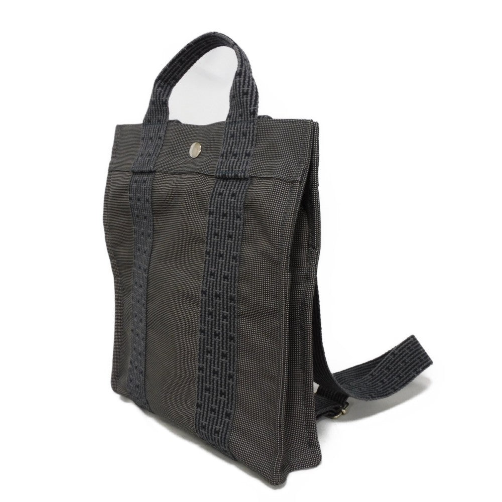 HERMES Backpack Nylon canvas (polyamide x polyester) Dark gray Serie button Her Line Sac Ad PM Women(Unisex)  d
