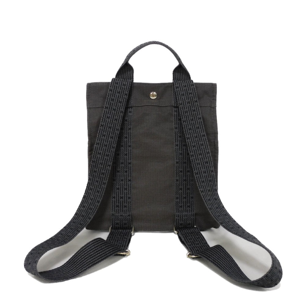 HERMES Backpack Nylon canvas (polyamide x polyester) Dark gray Serie button Her Line Sac Ad PM Women(Unisex)  d