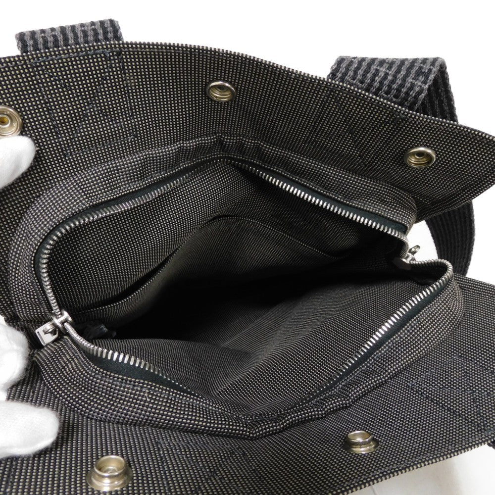HERMES Backpack Nylon canvas (polyamide x polyester) Dark gray Serie button Her Line Sac Ad PM Women(Unisex)  d