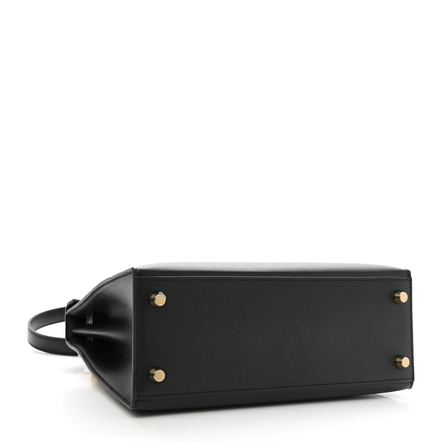Hermes Madame Calfskin Shiny Niloticus Crocodile Kelly Sellier Touch 25 Black