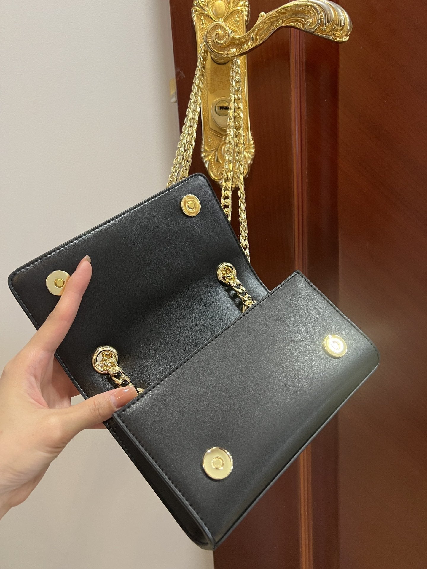 Top Quality Polished 3.5 Phone Bag Black For Women 7.3in/19cm Top Quality