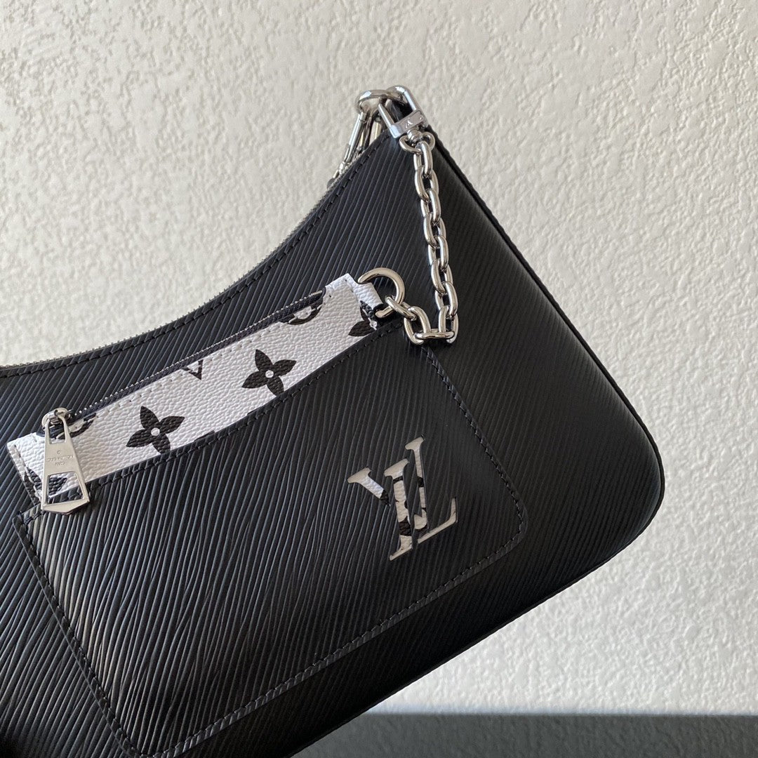 Top Quality Marelle Epi Black For Women,  Shoulder And Crossbody Bags 9.8in/25cm Top Quality M80689