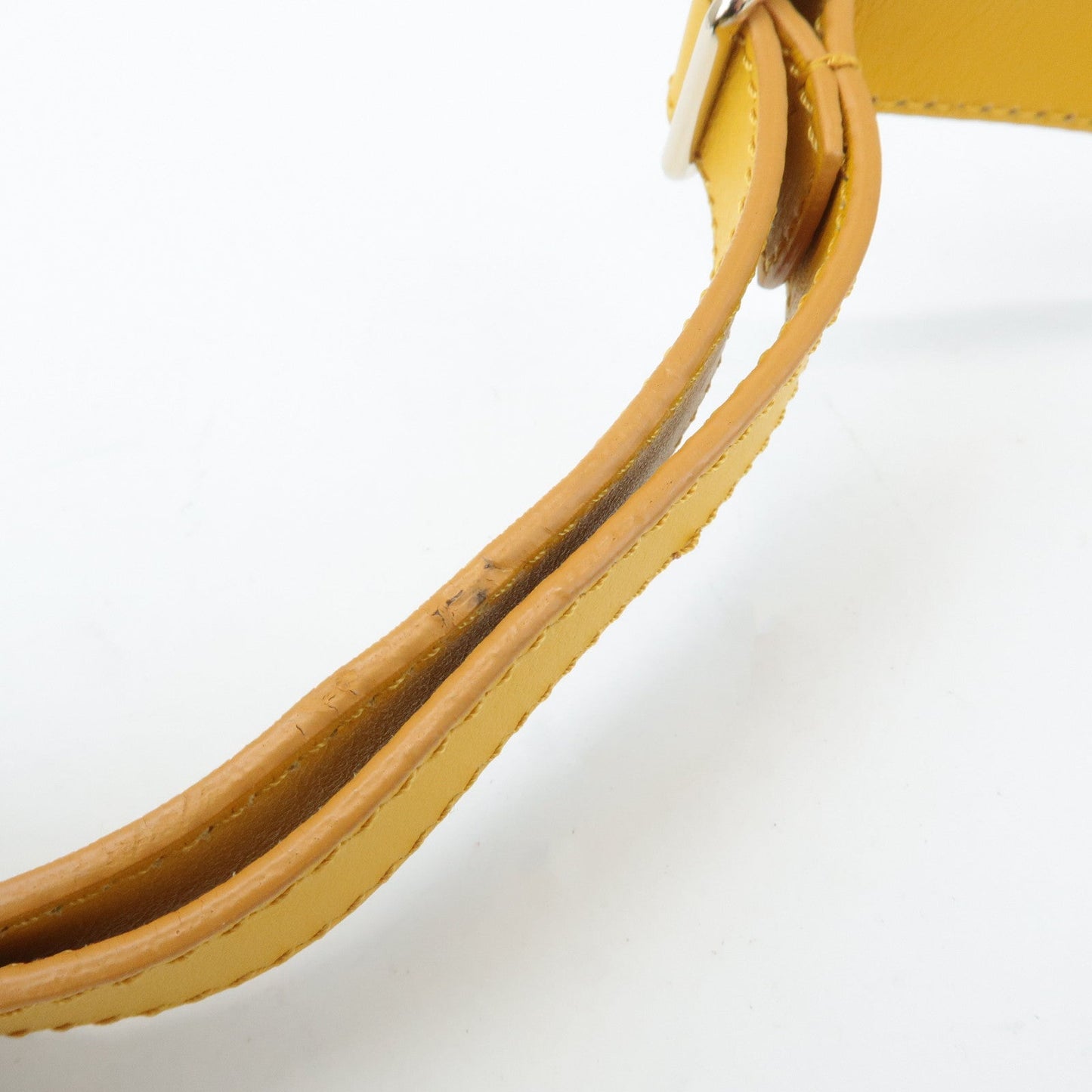 FENDI Zucchino Canvas Leather Shoulder Bag BrownYellow 8BT175  d