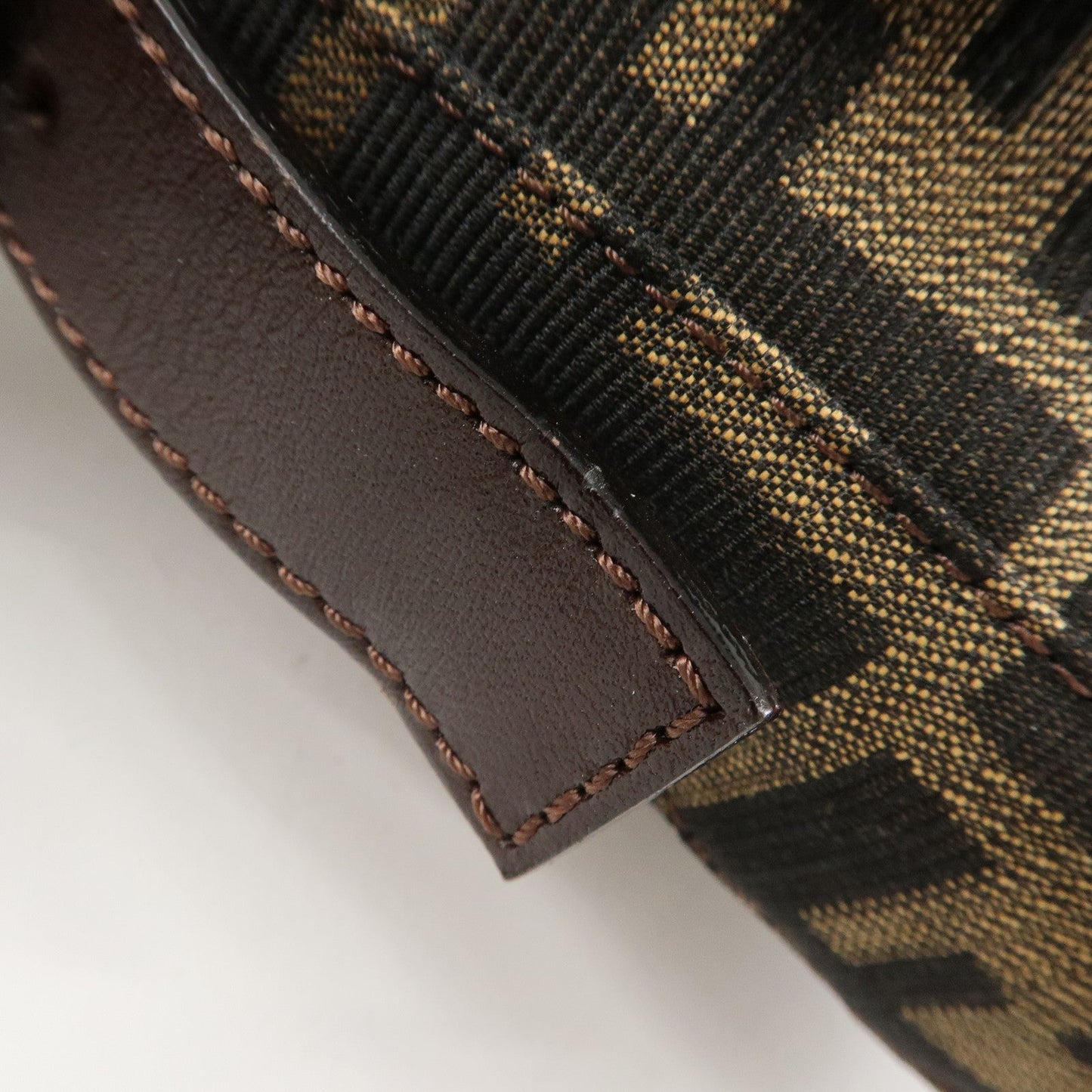 FENDI Mamma Baguette Zucca Canvas Shoulder Bag Brown 26424  d