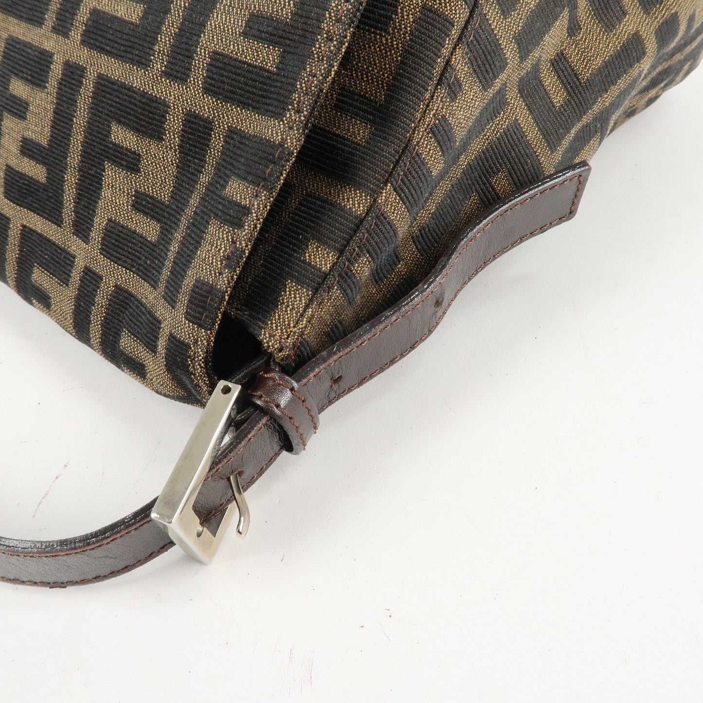 FENDI Zucca Mamma Baguette Vinyl Leather Shoulder Bag 26325  d