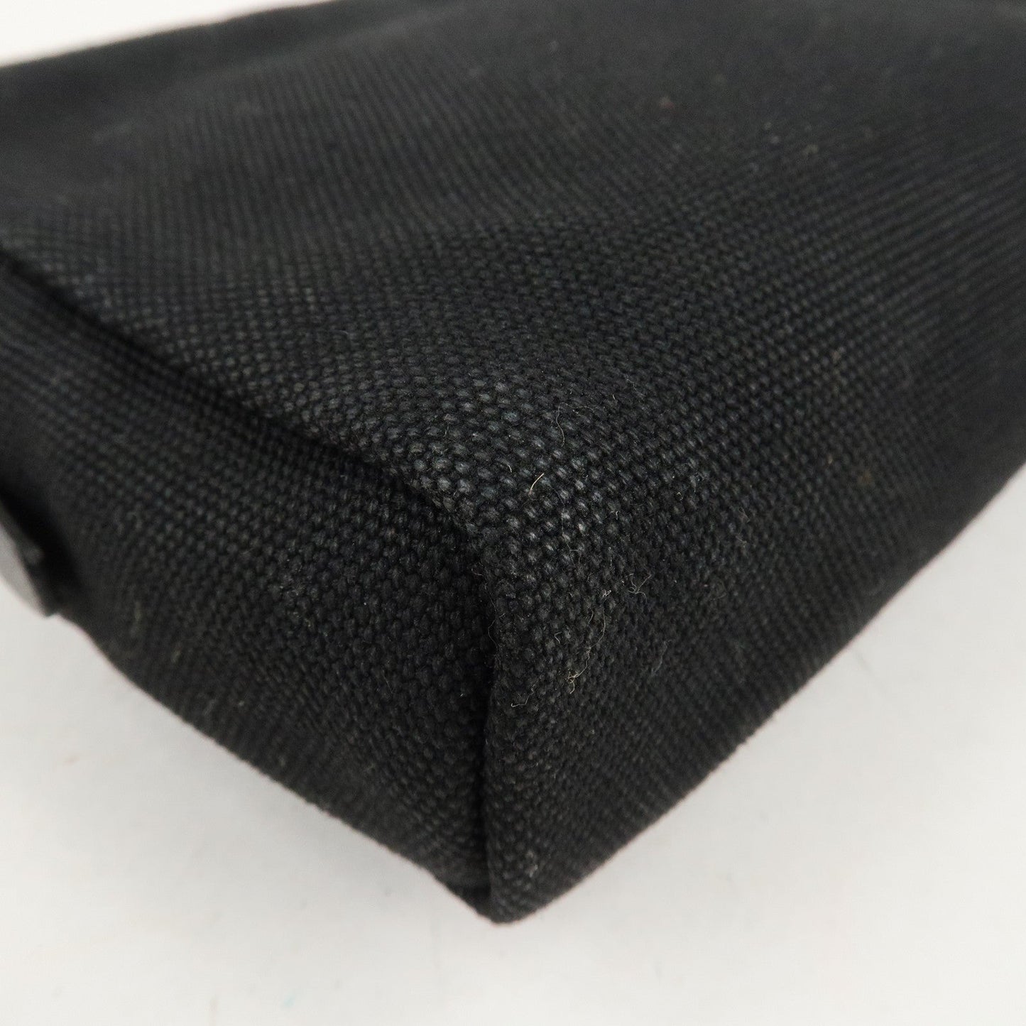 PRADA Canvas Pouch Cosmetic Pouch Black  d