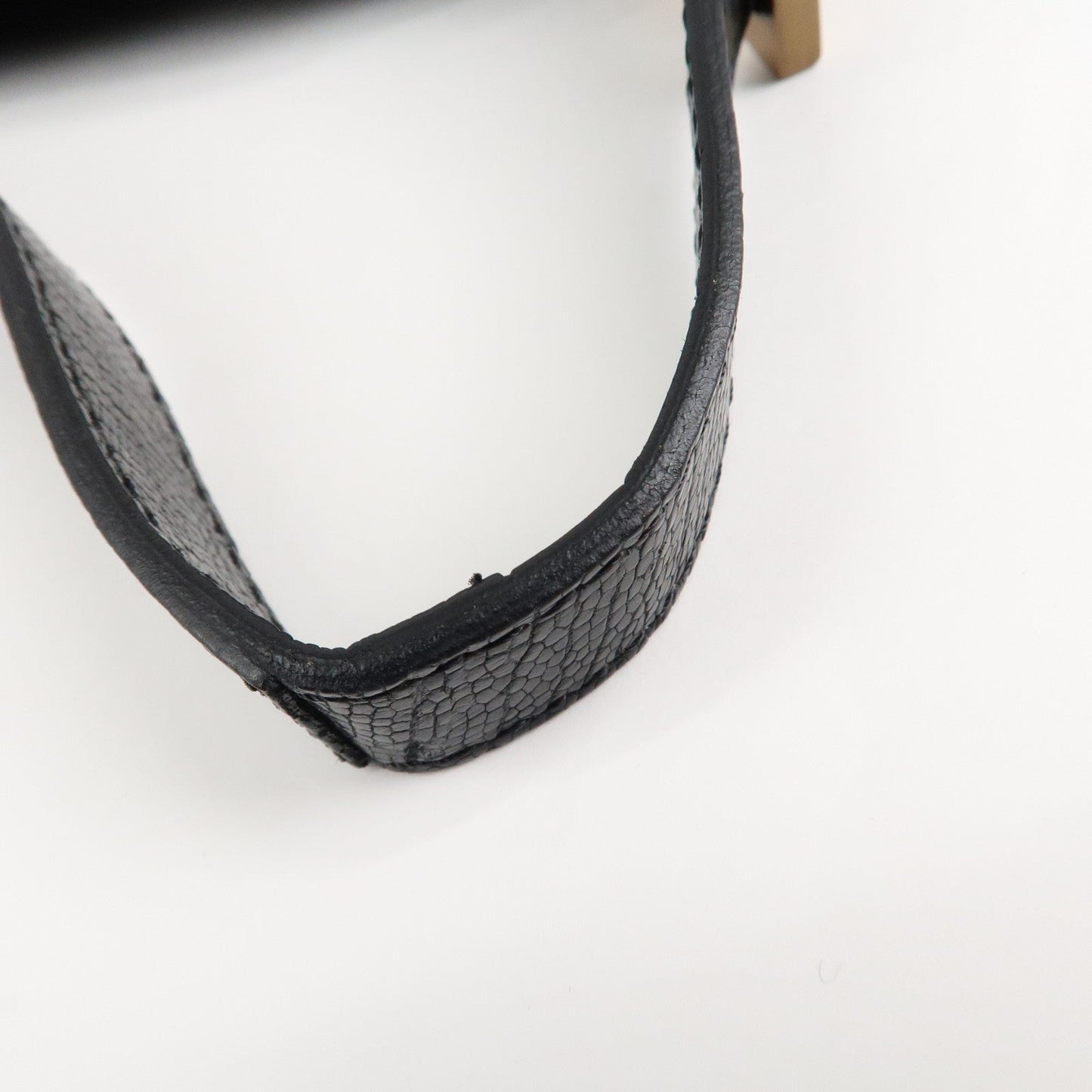 FENDI Mamma Baguette Polyester Leather Shoulder Bag Black 8BR000  d