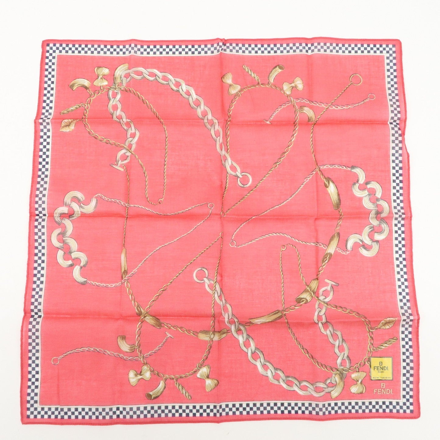 FENDI Set of 5 Cotton 100% Handkerchief Scarf  d