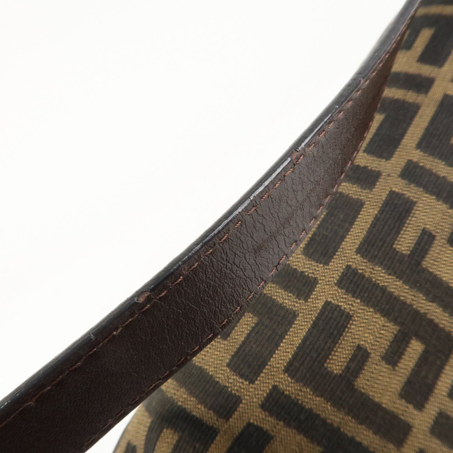 FENDI Mamma Baguette Zucca Canvas Leather Shoulder Bag 26325  d