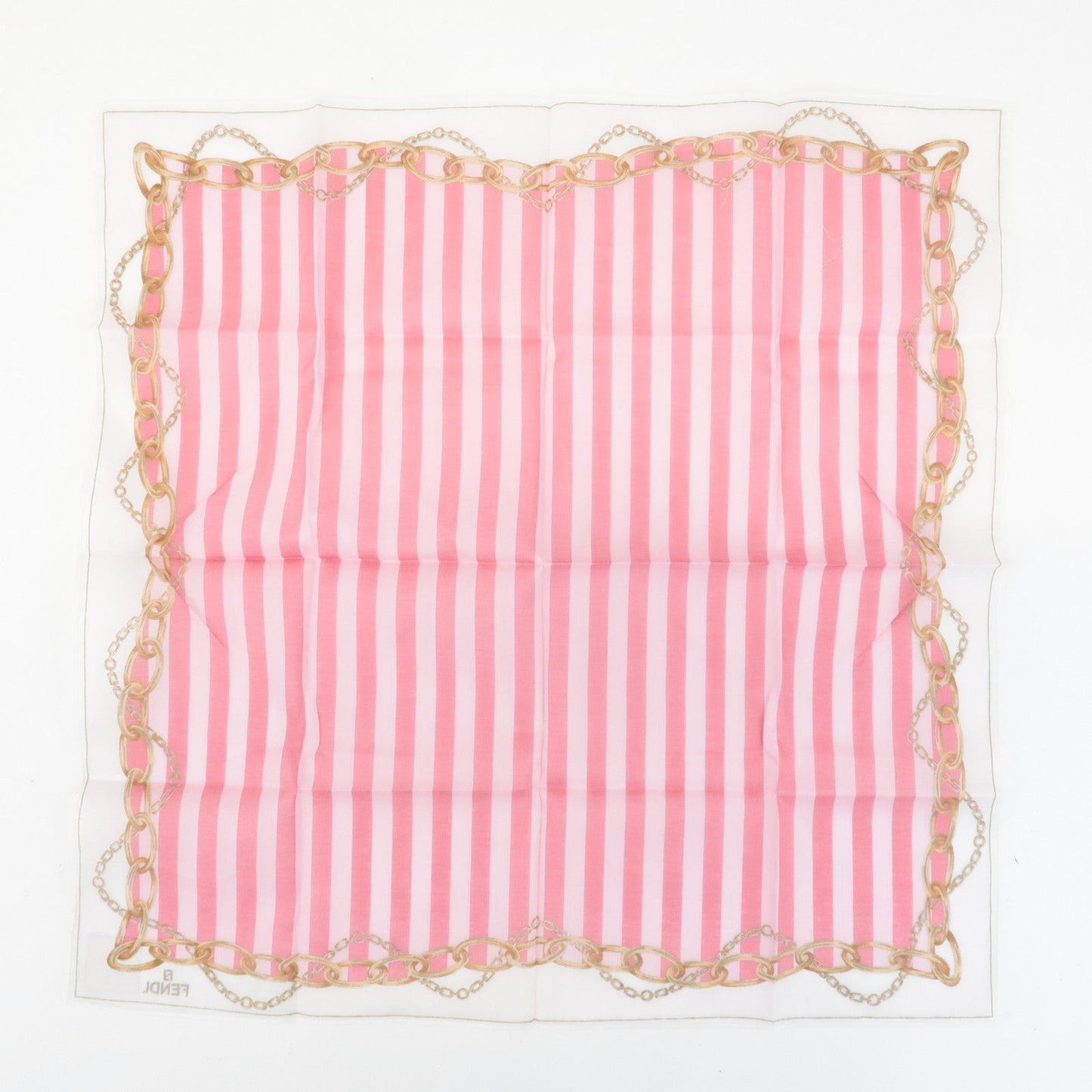 FENDI Set of 5 Cotton 100% Handkerchief Red Pink Brown Beige White  d