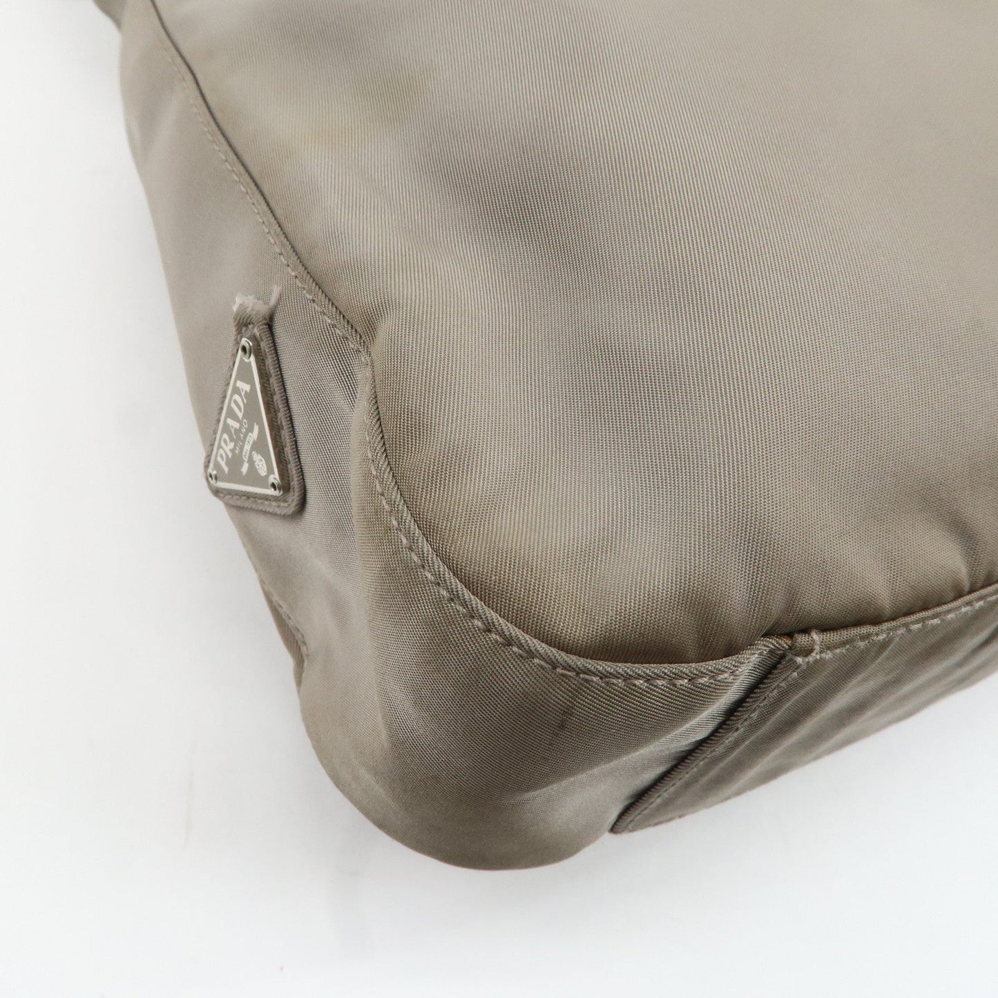 PRADA Nylon Shoulder Bag Gray  d