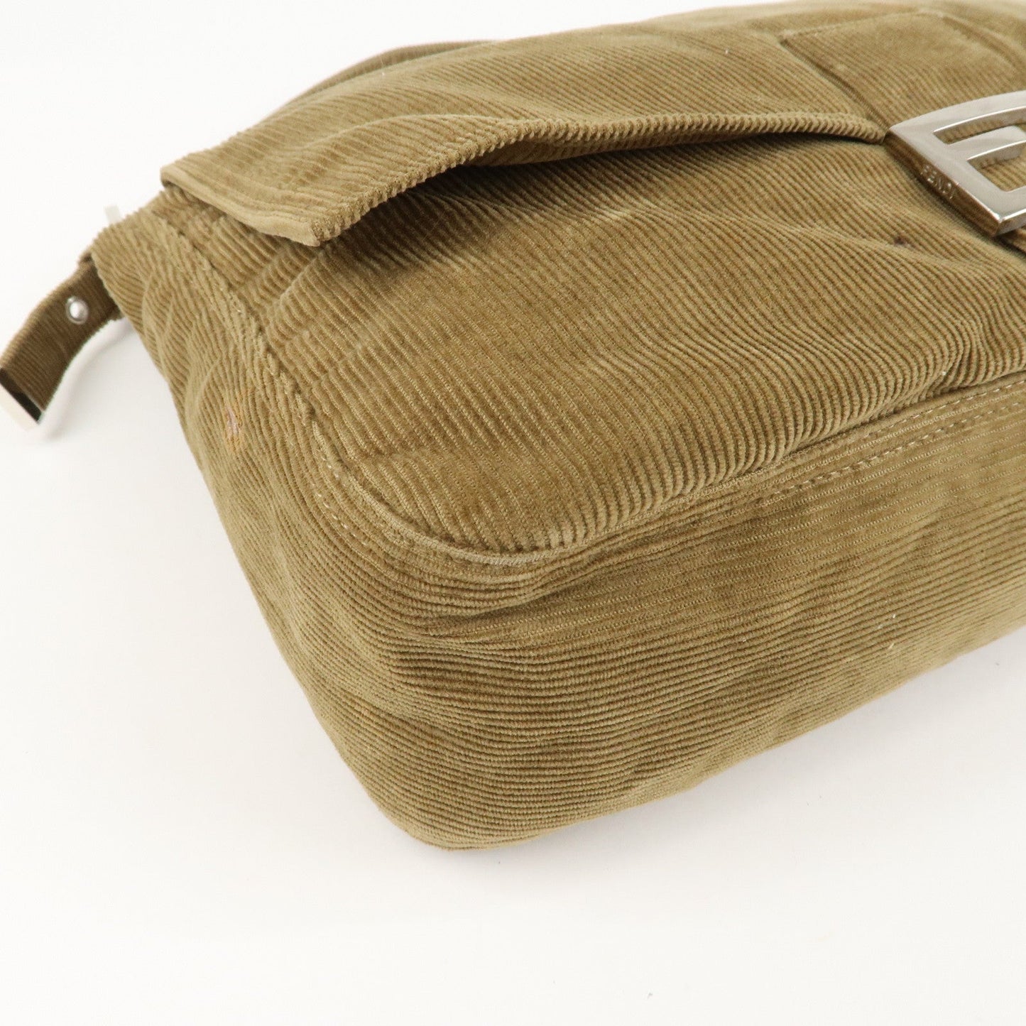 FENDI Corduroy Shoulder Bag Hand Bag Brown  d