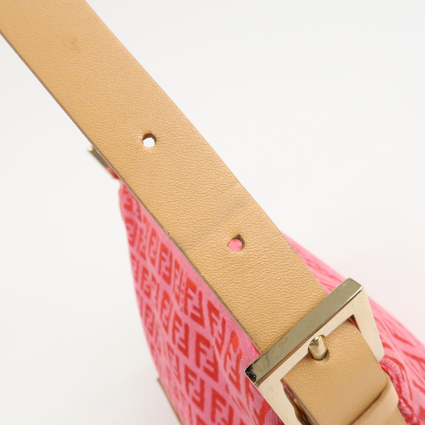 FENDI Mamma Baguette Zucchino Canvas Leather  Shoulder Bag 8BR001  d