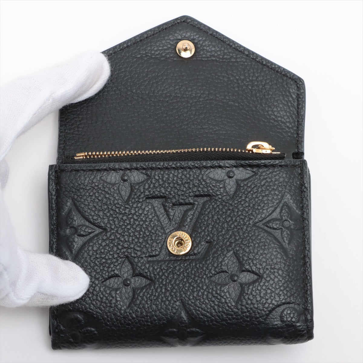 Louis Vuitton Monogram Amplant Portefolio Zoe M62935 Noir Compact Wallet