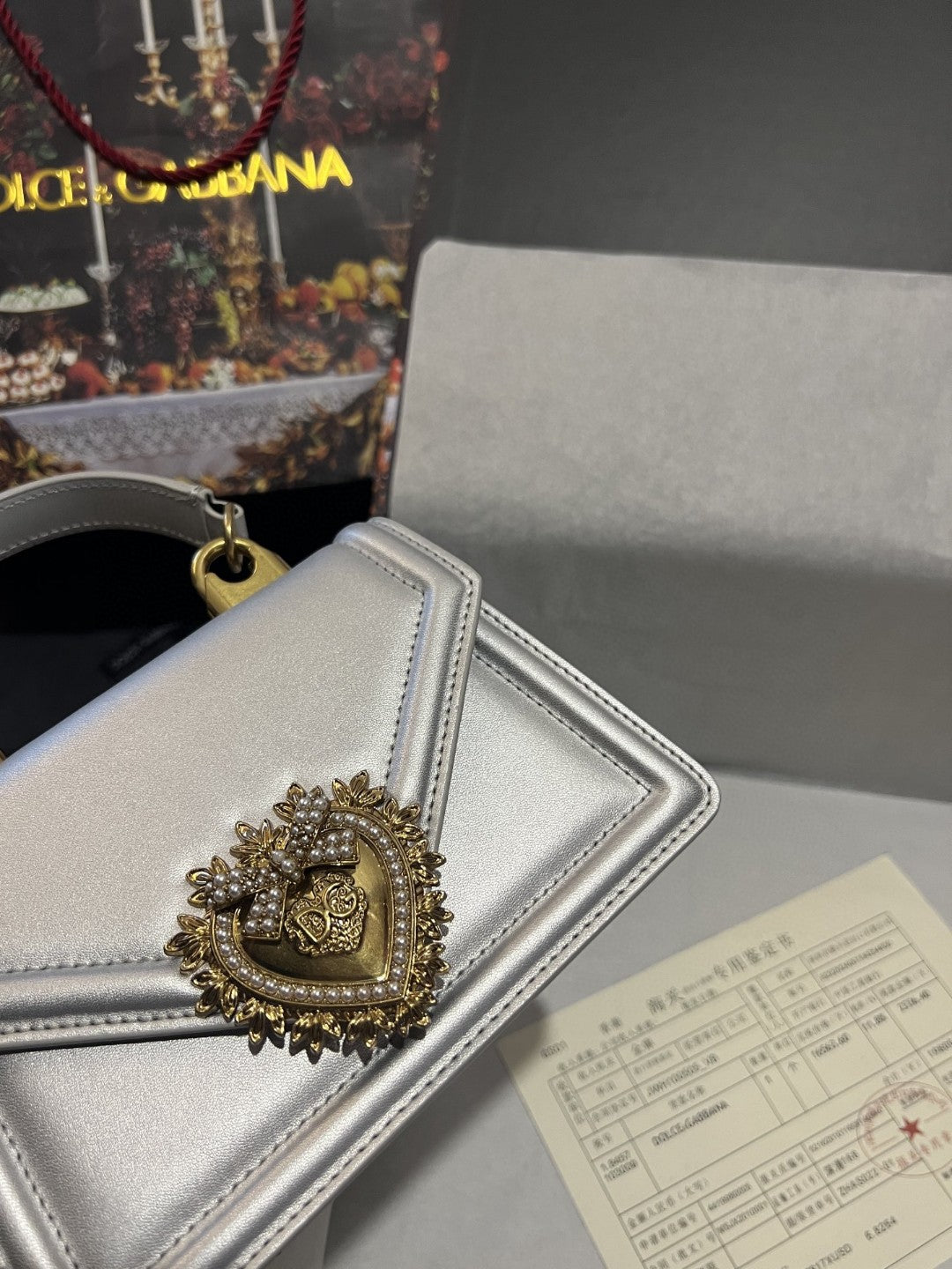 Top Quality Small Devotion Bag In Plain Silver For Women 7.5in/19cm Top Quality