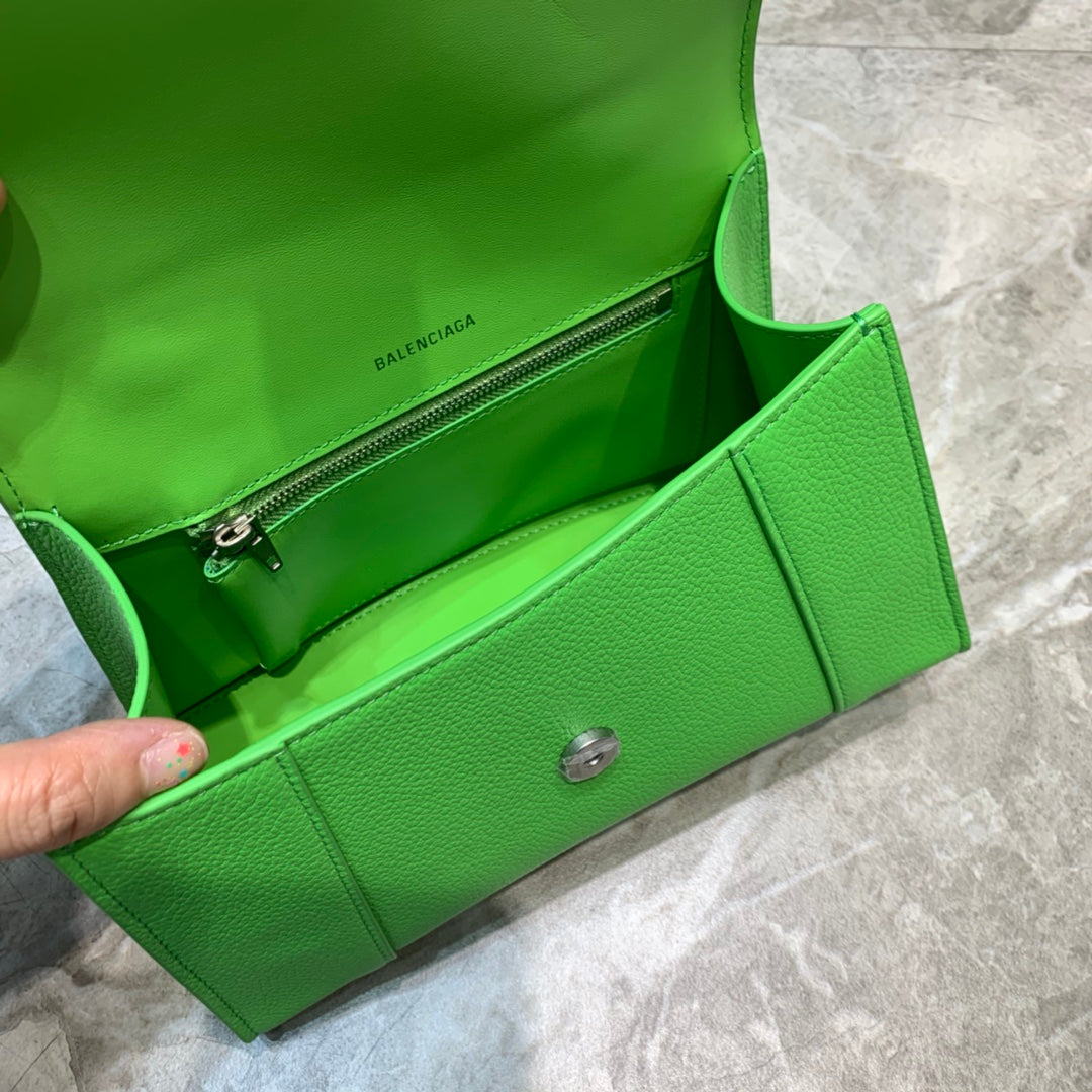 Top Quality Hourglass Small Handbag In Green, For Women,  Bags 9in/23cm
