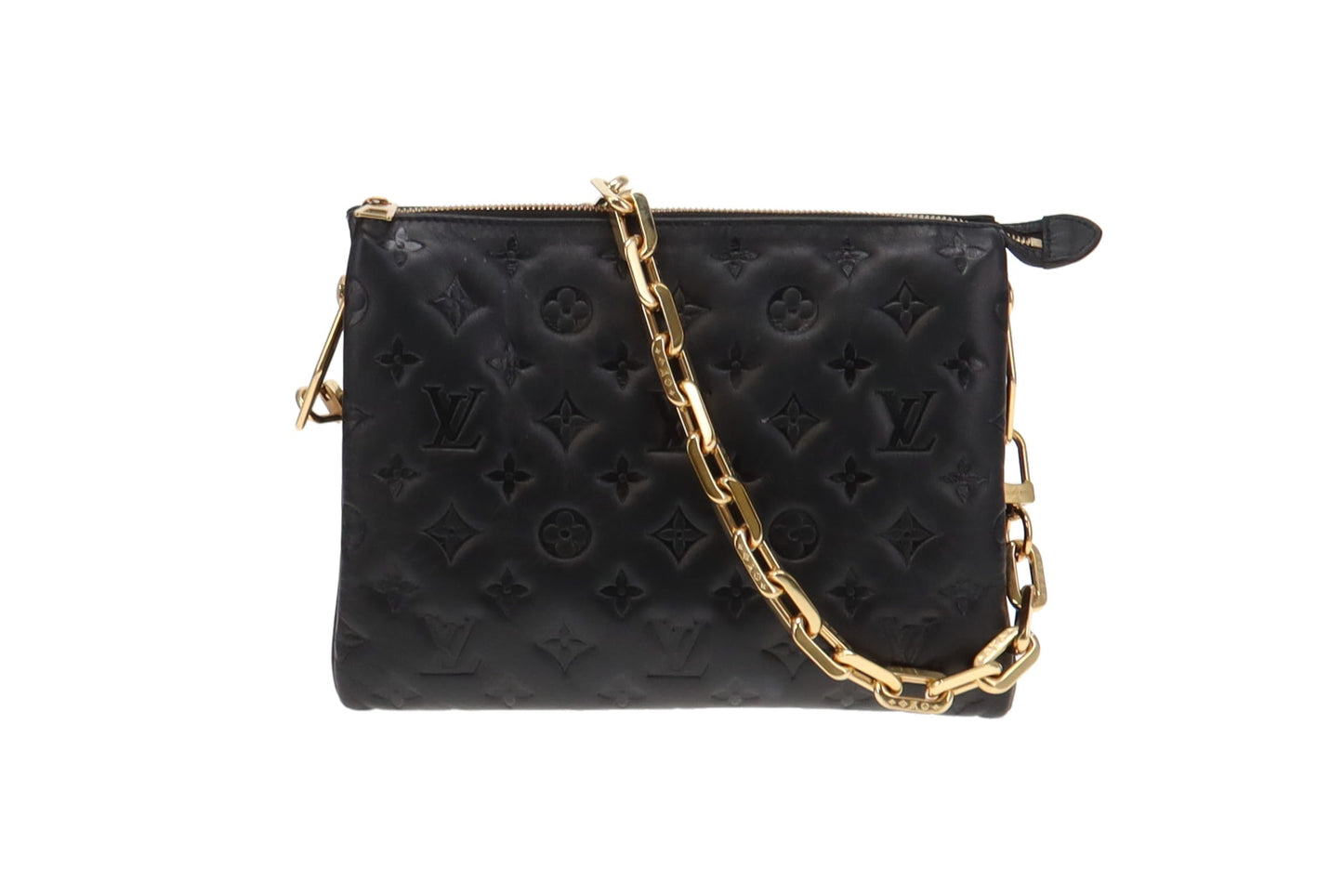 Louis Vuitton Black Coussin PM With Gold Hardware