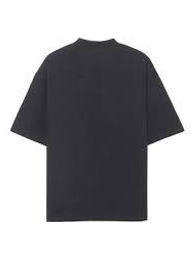 Luxury Balenciaga Trending 2025 Cities Paris Logo Medium Short Sleeve T-Shirt Black