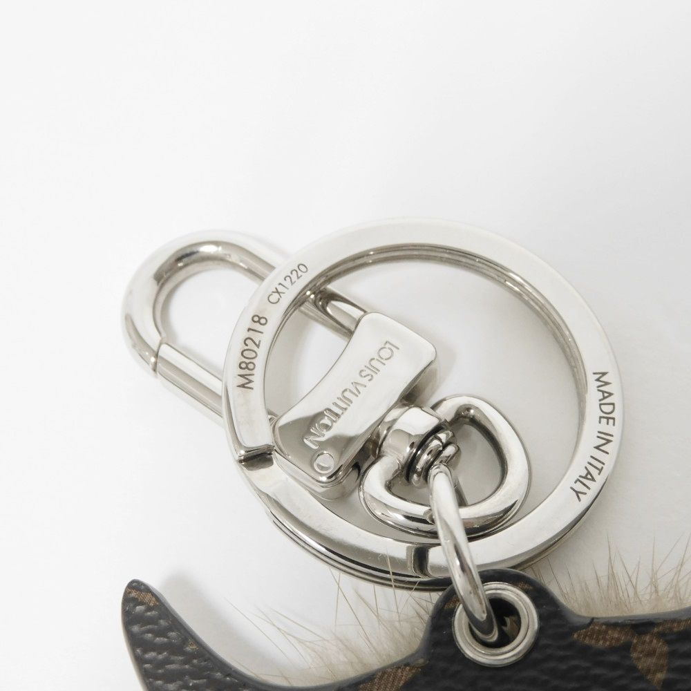 LOUIS VUITTON key ring M80218 Monogram canvas x calf leather Marron Monogram Porte Clés LV Ox