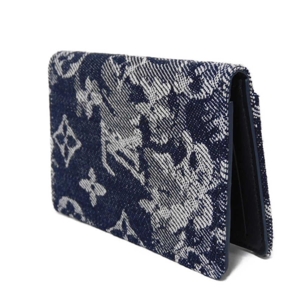 LOUIS VUITTON Card Case M80025 Monogram Tapestry Canvas x Cowhide Leather Navy Monogram tapestry Organizer De Poch mens  d