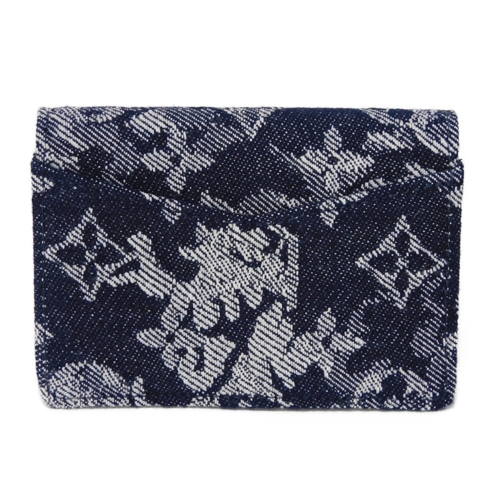 LOUIS VUITTON Card Case M80025 Monogram Tapestry Canvas x Cowhide Leather Navy Monogram tapestry Organizer De Poch mens  d