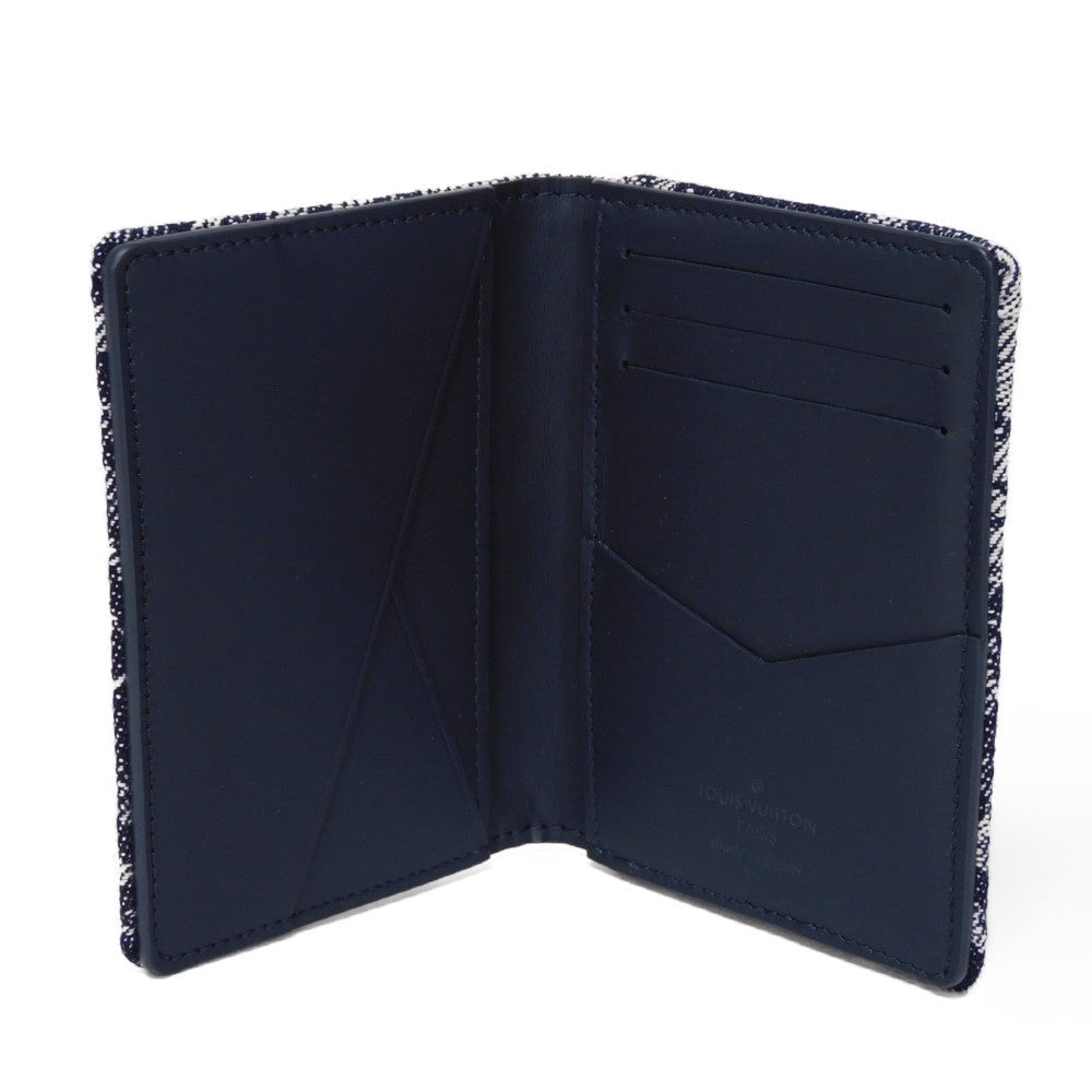 LOUIS VUITTON Card Case M80025 Monogram Tapestry Canvas x Cowhide Leather Navy Monogram tapestry Organizer De Poch mens  d