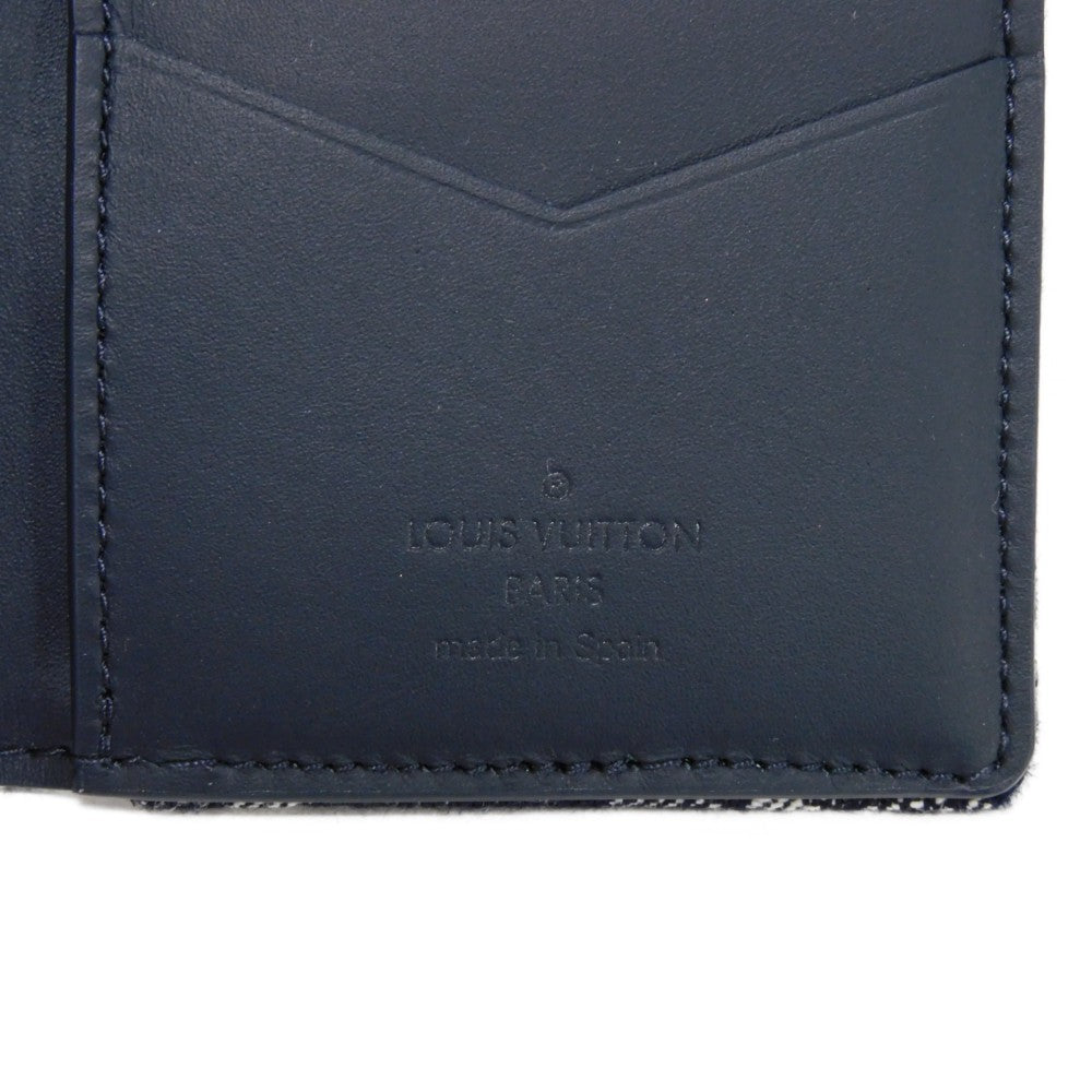 LOUIS VUITTON Card Case M80025 Monogram Tapestry Canvas x Cowhide Leather Navy Monogram tapestry Organizer De Poch mens  d