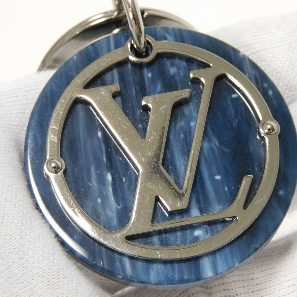 LOUIS VUITTON key ring MP2721 plastic blue LV circle Portocle LV Token