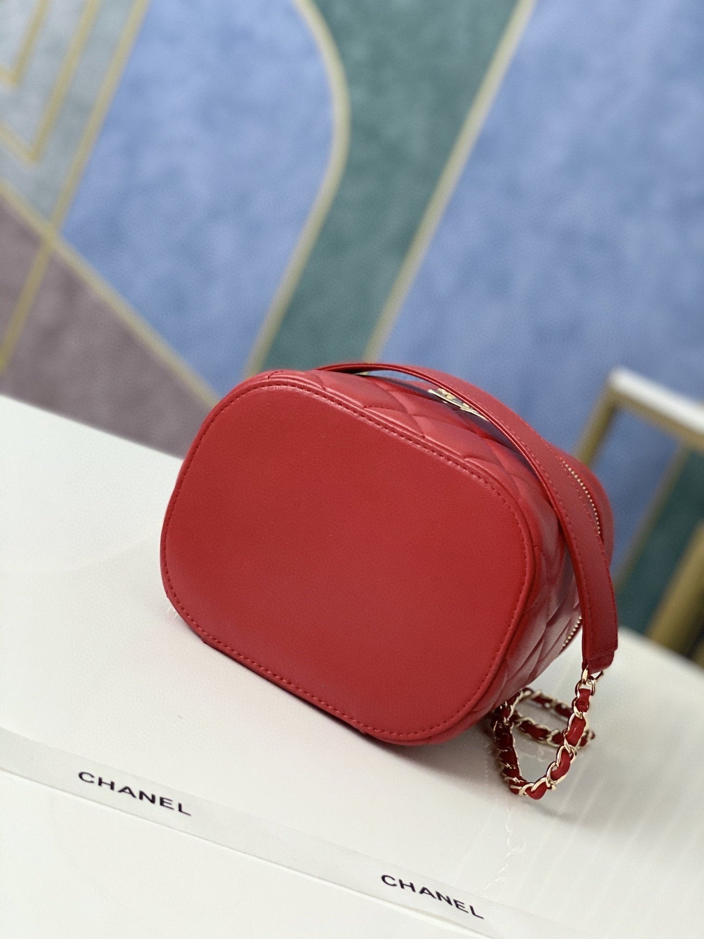 CHLVanity Case Gold Hardware Burgundy For Women, Women’s Handbags, Shoulder Bags 9in/24cm 