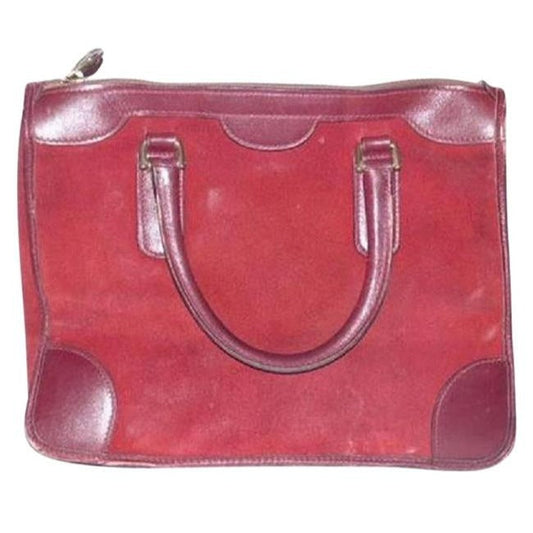Gucci   Burgundy Leather Suede Satchel